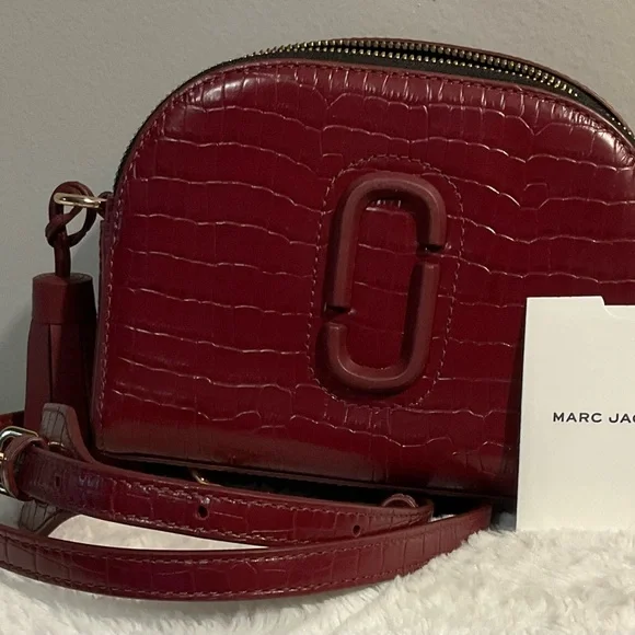 Marc Jacobs Red Crossbody Bag with Gold Hardware